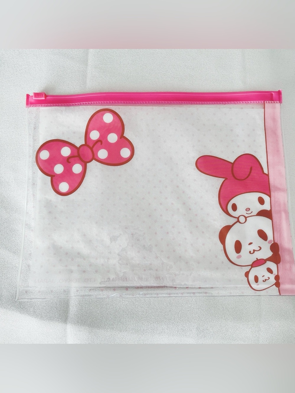 NWOT Sanrio My Melody x Rakuten Okaimono Panda Special Collaboration Clear Pouch